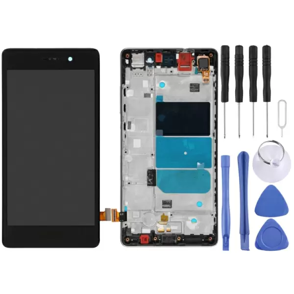 Huawei P8 Lite LCD näyttö ja kosketusnäyttö (musta)