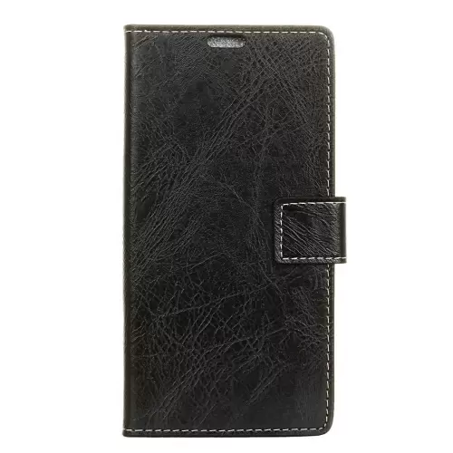 Nahkainen lompakko/suoja Nokia 6 (musta)