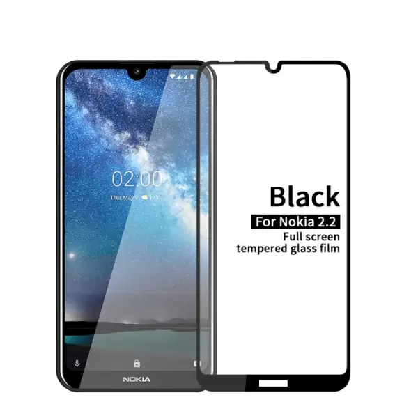 Nokia 2.2 näytönsuojalasi (musta)