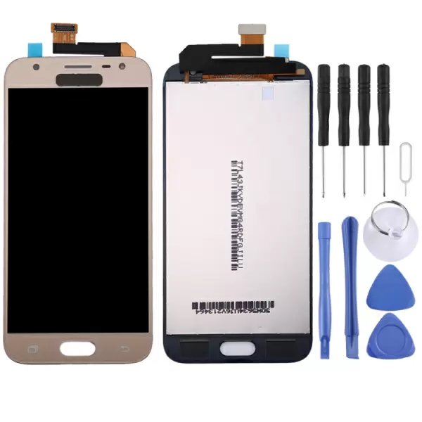 Galaxy J3 (2017) TFT LCD-näyttö ja kosketusnäyttö (Kulta)