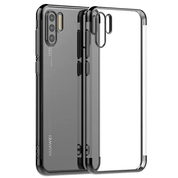 Kolme osaa elektrolyyttistä sivua TPU takakotelo Huawei P30 Pro: lle (harmaa)