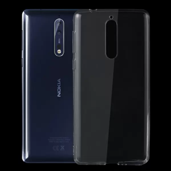 Nokia 8 TPU-suojakotelo (Läpinäkyvä)