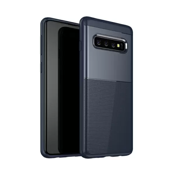 Samsung Galaxy S10 hiilikuitu suojakuori (sininen)