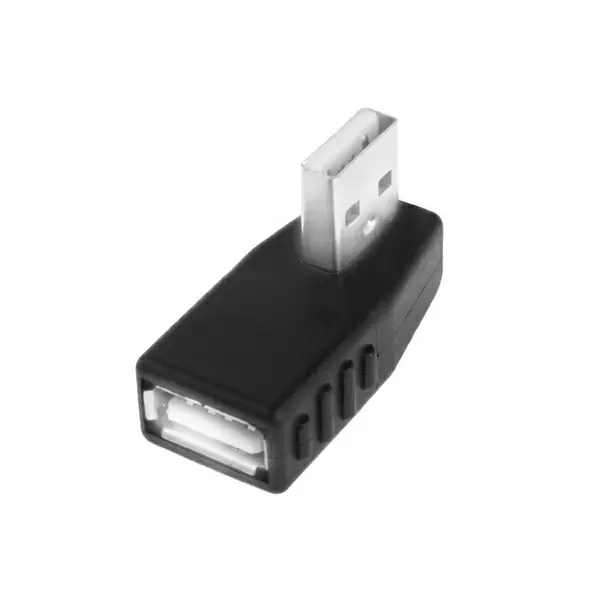 USB 2.0 kulma-adapteri USB A uros - USB A naaras, OTG Function