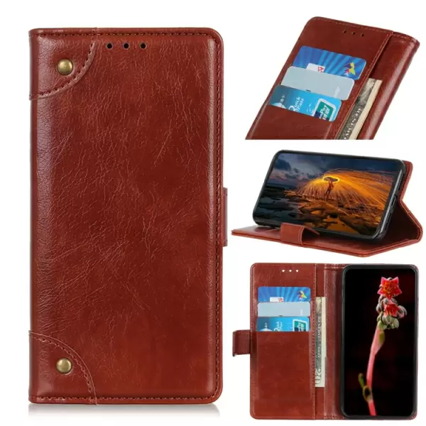 Samsung Galaxy Note10 nahkainen suojakotelo (ruskea)