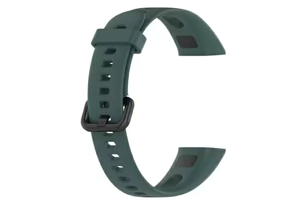 Huawei Band 4 - Silikoniranneke, säädettävä vaihtoranneke - tummanvihreä