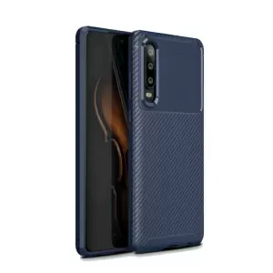Huawei P30 hiilikuitu suojakuori (sininen)