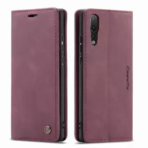 Huawei P30 nahkainen suojakotelo (ruusukulta)