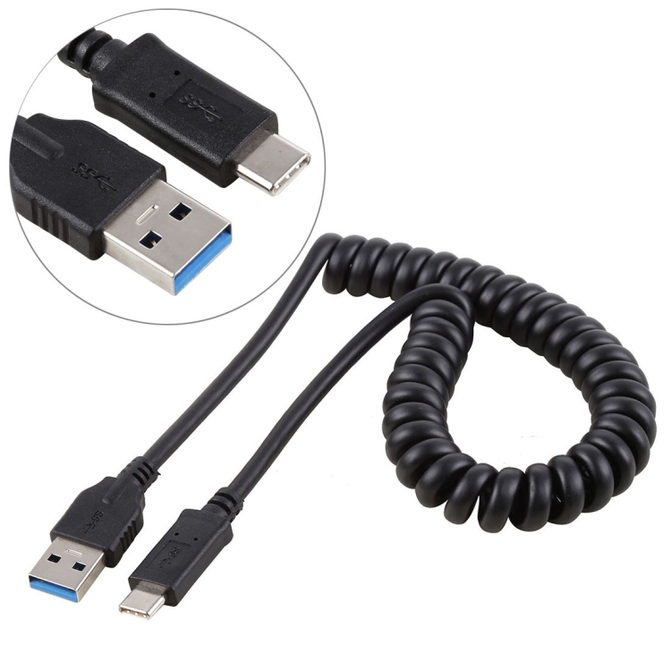 USB-A–USB-C-data- ja latauskaapeli, 1 m