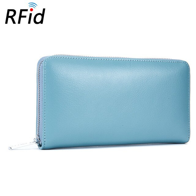 Antimagneettinen RFID-lompakko naisille (sininen)