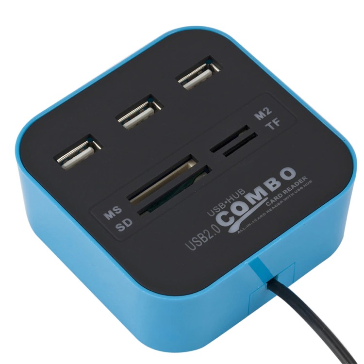 USB 3.0 kortinlukija USB hubilla