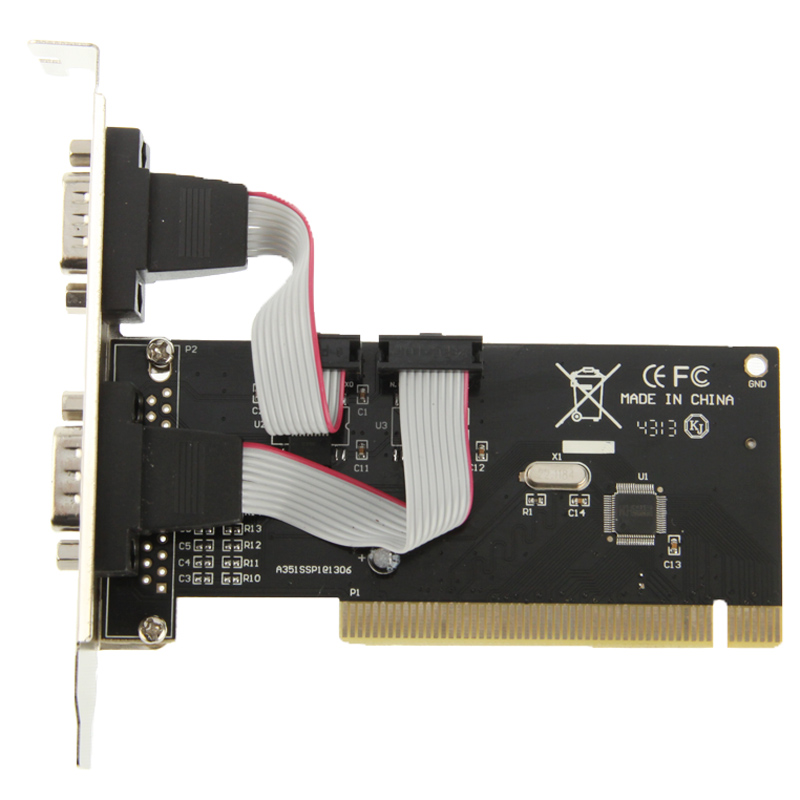 PCI kahden sarjaportin (2x db9 rs-232) PCI-väyläinen kortti