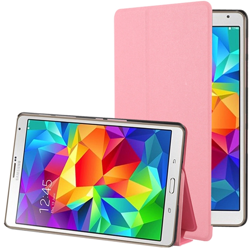 Samsung Galaxy Tab S (SM-T700) 8.4- Mattapintainen nahkakotelo (vaaleanpunainen)
