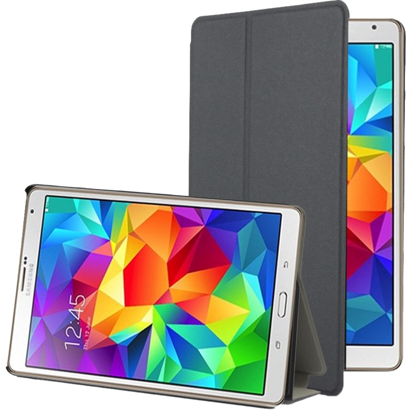 Samsung Galaxy Tab S (SM-T700) 8.4- Mattapintainen nahkakotelo (harmaa)