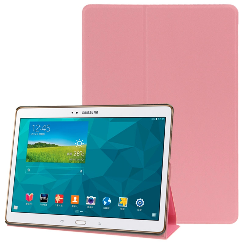 Samsung Galaxy Tab S (SM-T800) 10.5- Mattapintainen nahkakotelo (vaaleanpunainen)