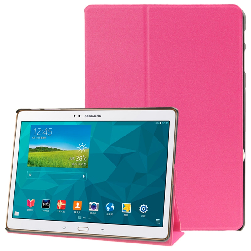 Samsung Galaxy Tab S (SM-T800) 10.5- Mattapintainen nahkakotelo (Magenta)