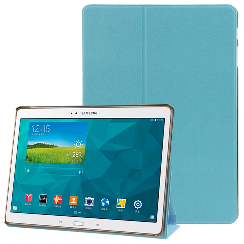 Samsung Galaxy Tab S (SM-T800) 10.5- Mattapintainen nahkakotelo (sininen)