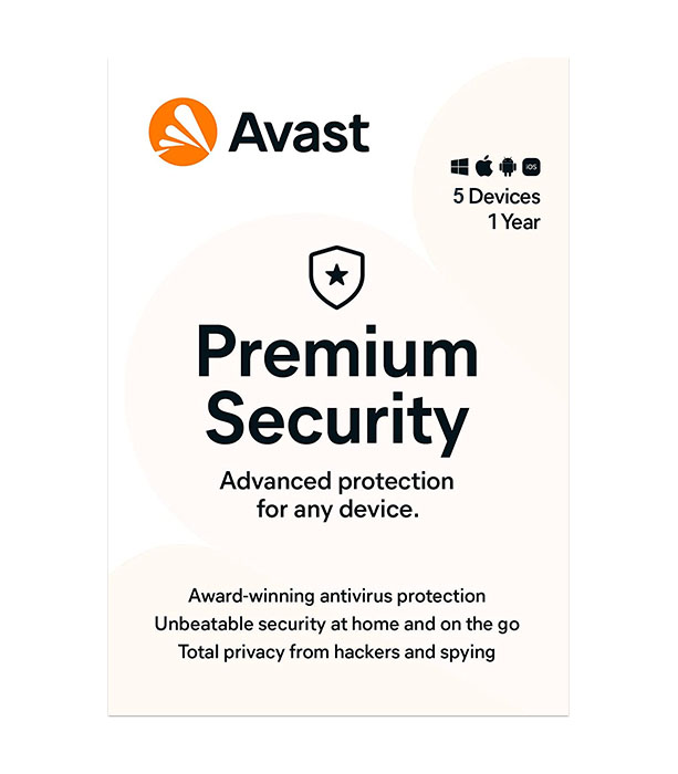 Avast Premium Security 5 laitteelle / 12 kk - sähköinen lisenssi