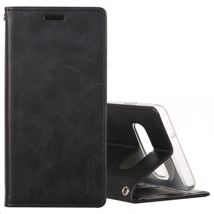 Samsung Galaxy S10 nahkainen suojakotelo (musta)