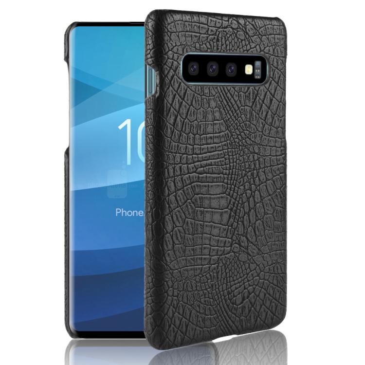 Samsung Galaxy S10 suojakotelo, krokotiilikuvio (musta)