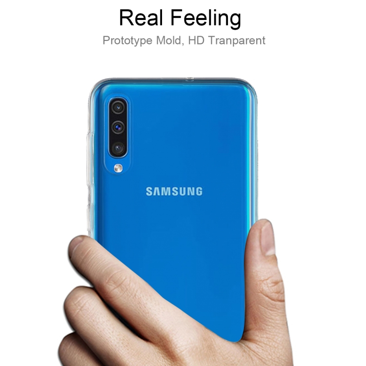 Samsung Galaxy A50 suojakuori, läpinäkyvä