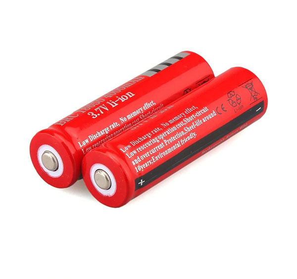 18650 ladattava akku, 3000 mAh, 2 kpl