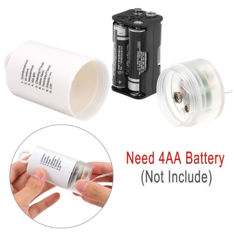 Räjähdyspallo LED-merkkivaloilla, Lämmin valkoinen