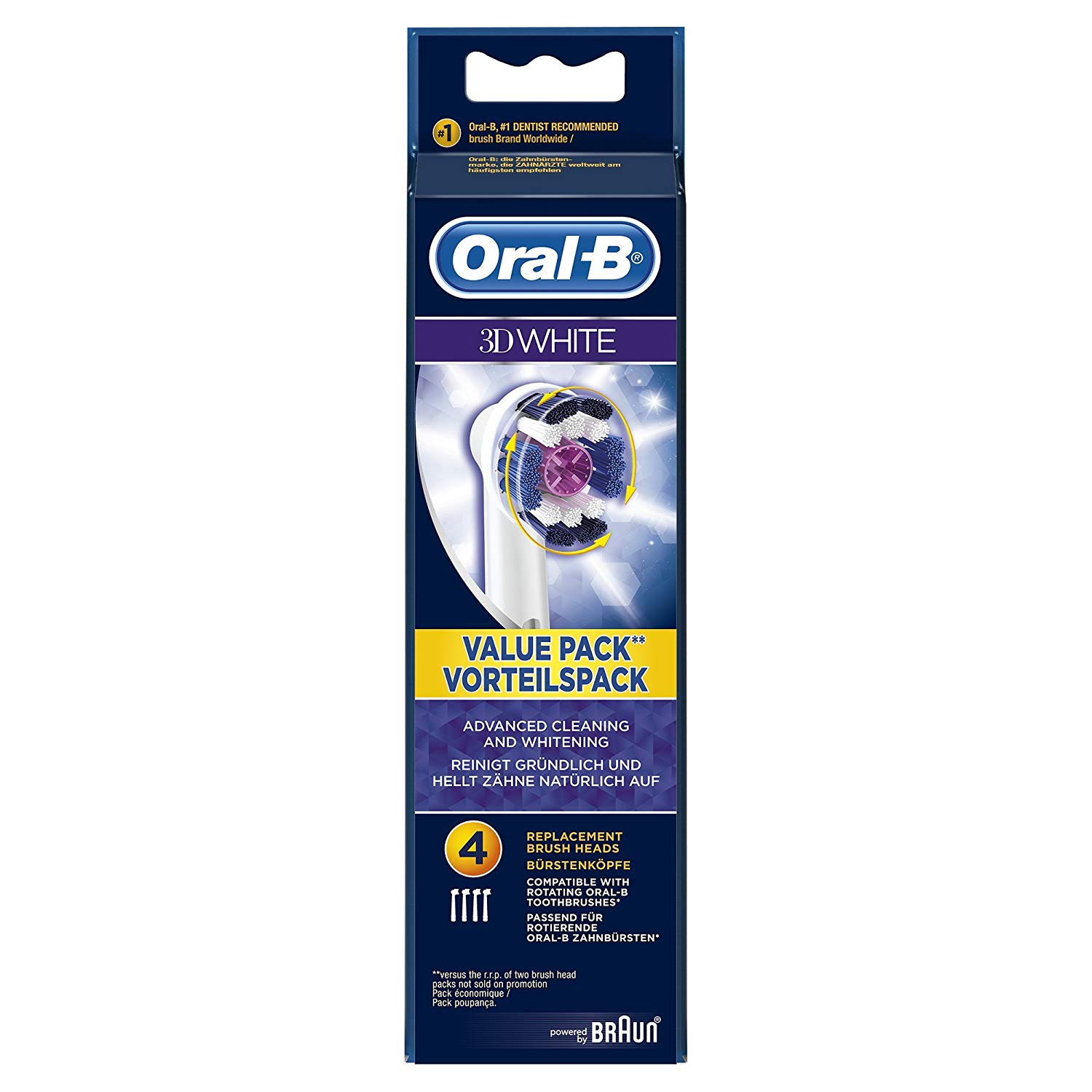 Oral-B 3D White vaihtoharjat, 4 kpl/pkt