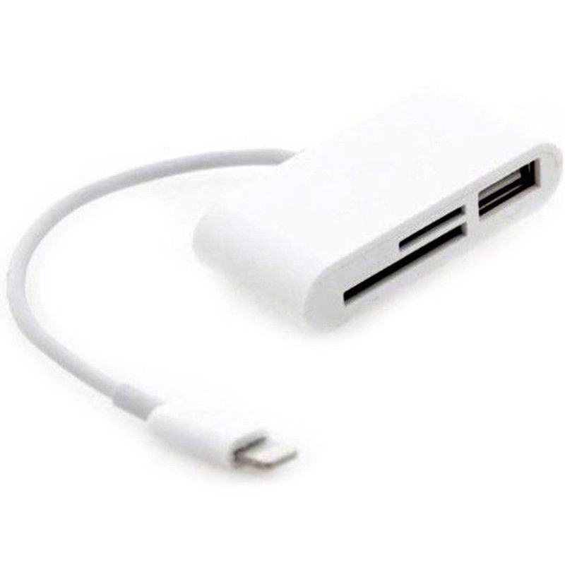 3 in 1 Lightning SD kameramuistikortinlukija