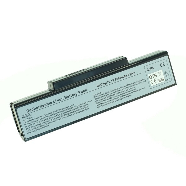 Asus A32-K72 / A32-N71 yhteensopiva akku, 6600mAh