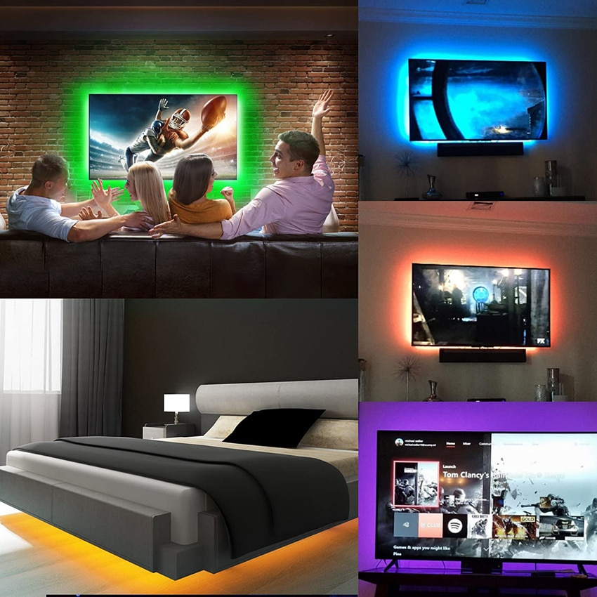 USB LED-nauha televisioon, 2 m, (Värit säädettävissä)