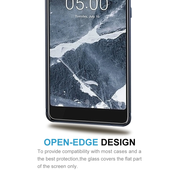 Nokia 5.1 9H 2.5 näytön suojakalvo, karkaistua lasia