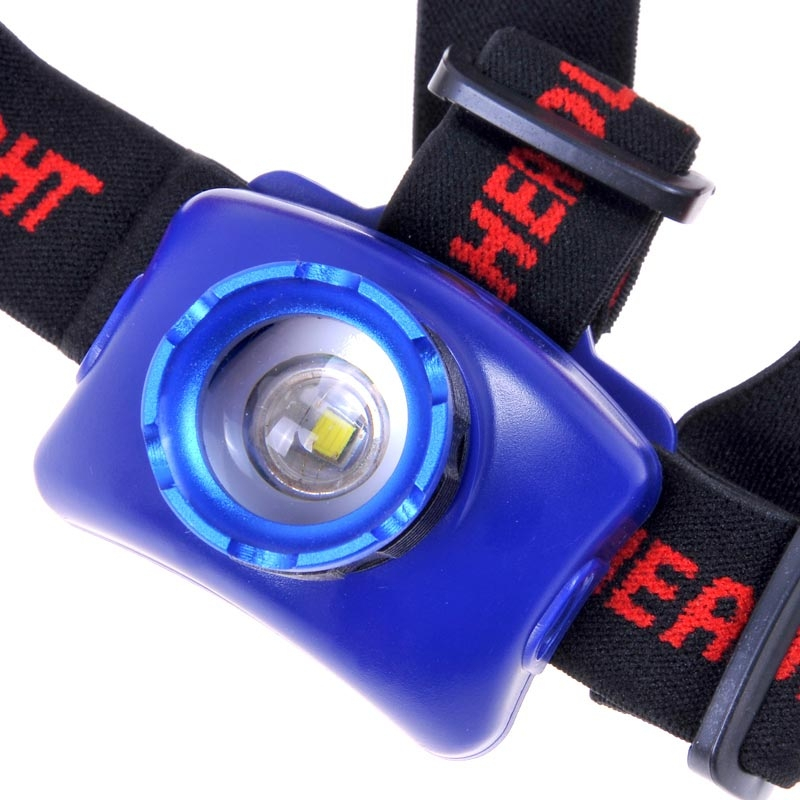 LED otsalamppu zoomilla, 250 lm (sininen)