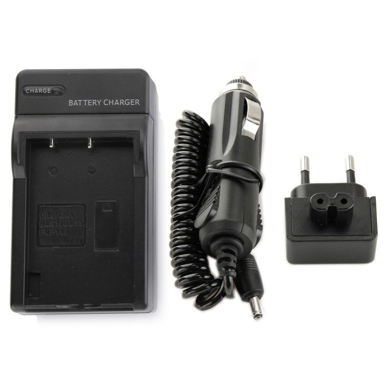 Laturi ja autolaturi OLYMPUS BLS-1 / BLS-5 malliin(musta)