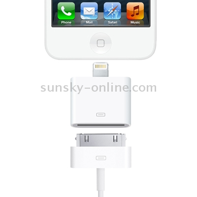 8Pin to 30pin Adapter for iPhone 5 / 5S /5C , iPad mini / mini 2 Retina, iPod touch 5, iPad 4, iPod Nano 7(White)