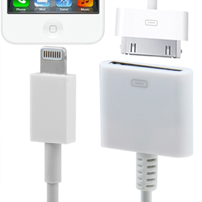 30 Pin Female to 8 Pin Male Adapter Cable  for iPhone 5, iPad mini / mini 2 Retina, iTouch 5, iPad 4 , iPod Nano 7 , Length: 15cm