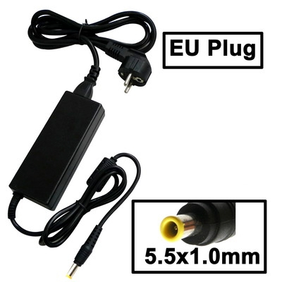 EU Plug AC Adapter 19V 4.74A 90W for Samsung Notebook, Output Tips: 5.0 x 1.0mm(Black)