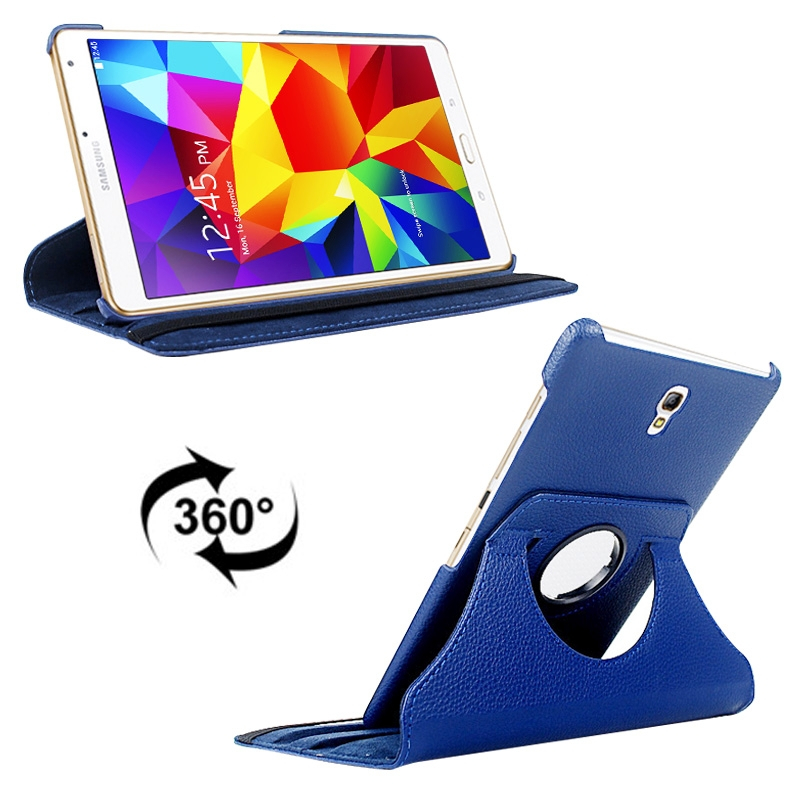 Samsung Galaxy Tab S (SM-T700) 8.4- 360 astetta kääntyvä suojakotelo (tummansininen)