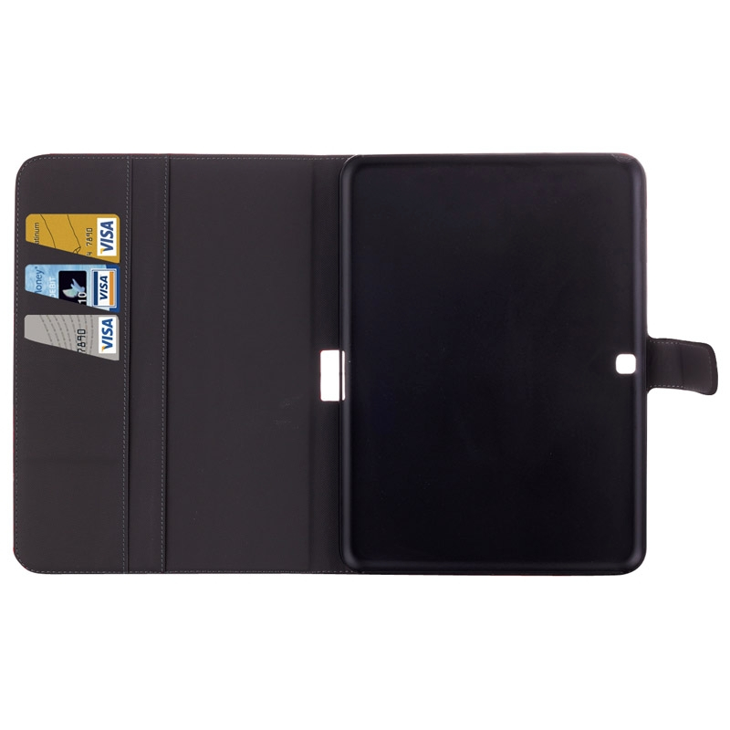 Samsung Galaxy Tab 4 (SM-T530) 10.1- Flip nahkainen suojakotelo luottokorttipaikalla (Sininen)