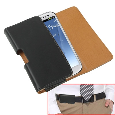 High Quality Leather Case with Belt Clip for iPhone6, Samsung Galaxy SIII / i9300 / i9500(Black)
