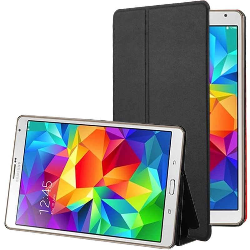 Samsung Galaxy Tab S (SM-T700) 8.4- Mattapintainen nahkakotelo (musta)