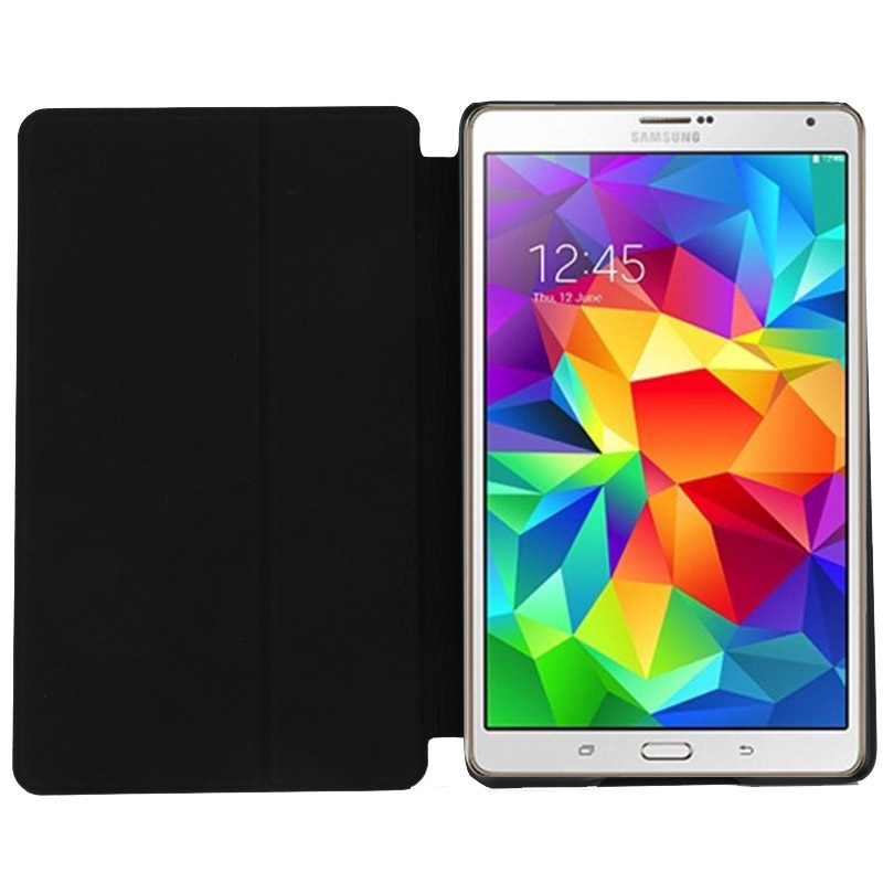 Samsung Galaxy Tab S (SM-T700) 8.4- Mattapintainen nahkakotelo (musta)