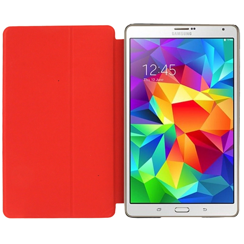 Samsung Galaxy Tab S (SM-T700) 8.4- Mattapintainen nahkakotelo (punainen)