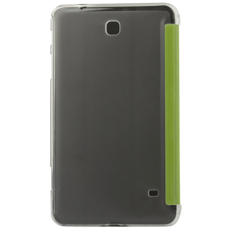 Samsung Galaxy Tab 4 (SM-T330) 8.0- Mattapintainen nahkasuoja ja läpinäkyvä muovikotelo (vihreä)