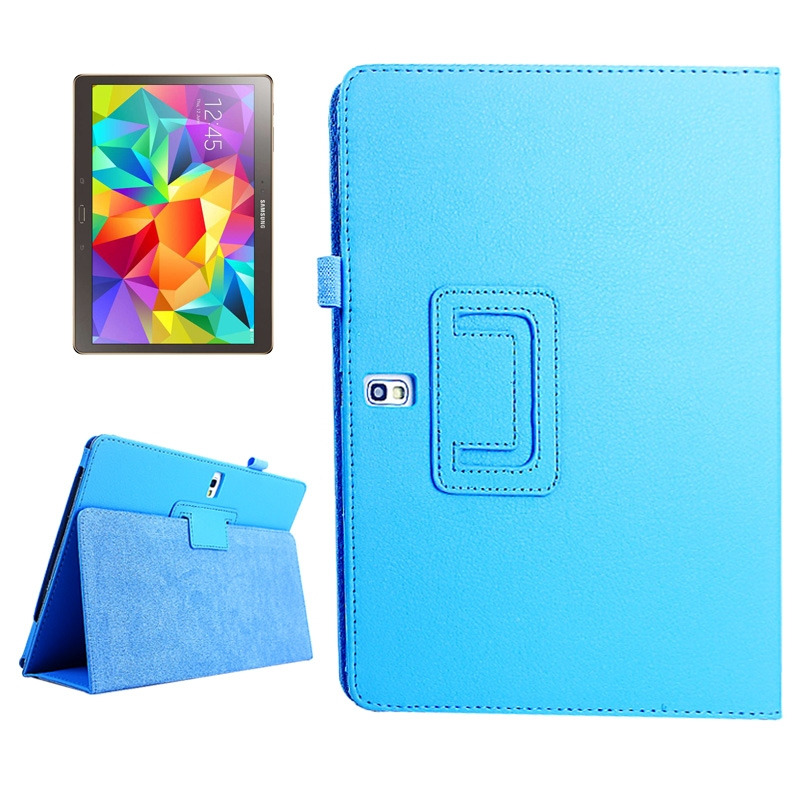 Lichee Texture Horizontal Flip Leather Case with Holder for Samsung Galaxy Tab S 10.5 / T800 (Baby Blue)
