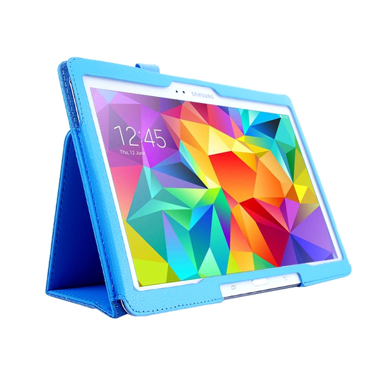 Samsung Galaxy Tab S (SM-T800) 10.5- nahkainen suojakotelo (Baby Blue)