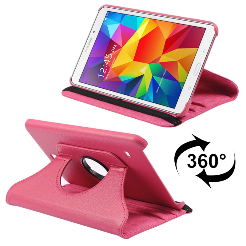 Samsung Galaxy Tab 4 (SM-T330) 8.0- 360 astetta kääntyvä suojakotelo (Magenta)