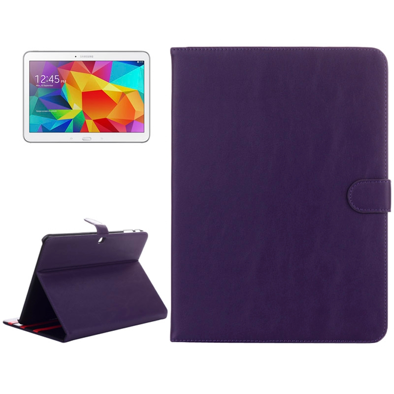 Horizontal Flip Leather Case with Holder for Samsung Galaxy Tab 4 10.1 / SM-T530 (Purple)