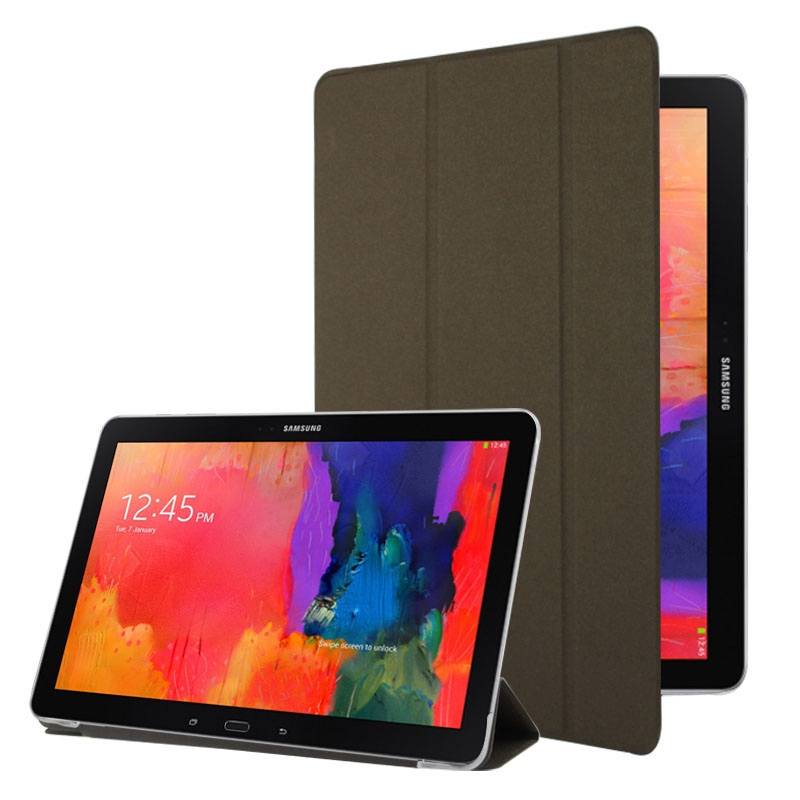 Samsung Galaxy Note Pro 12.2 (SM-P900) -Mattapintainen nahkasuoja - Ruskea
