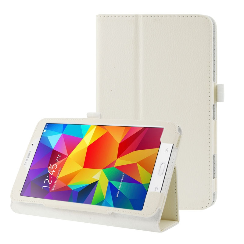 Samsung Galaxy Tab 4 (SM-T330) 8.0- nahkainen suojakotelo(valkoinen)